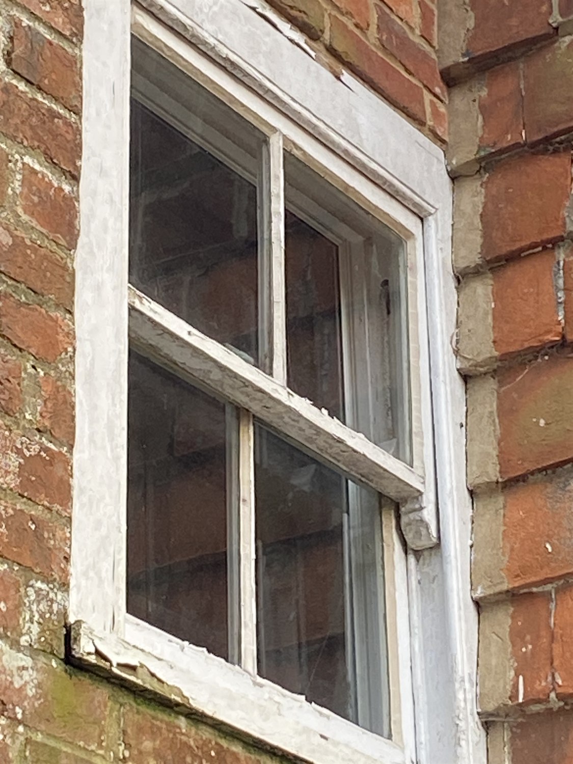 Rotten sash, saved — before restoration